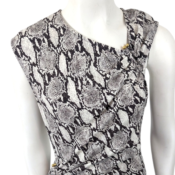 A.L.C. Beale Snakeskin Cutout Maxi Dress Womens 10 Sleeveless Cocktail Party - Picture 9 of 13